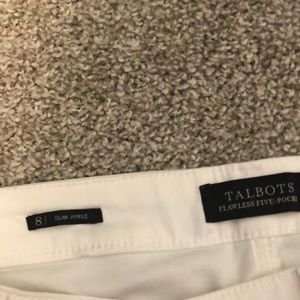 Talbots white denim pants. Size 8